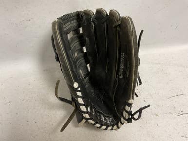 Used Worth Mayhem BFG Slowpitch Glove RH Throw Black And Grey 15" 11855-S000201144