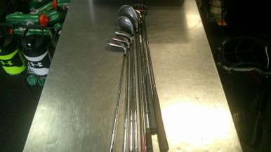 Used Powerbilt JR SET Mens Package Set RH Purple 8 Piece 11868-S000068401