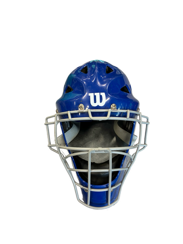 Used Wilson WILSON CATCHER HELMET Catchers Helmet w/Mask Royal Blue MD 11682-S000130142
