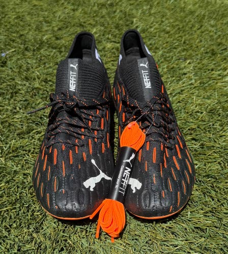 Puma Future 6.1 Netfit FG AG Soccer Cleats Men’s 11 Black Red Orange