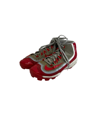 Used Nike HURACHE BB/SB Cleats Cardinal And White Junior 06 11692-S000148433