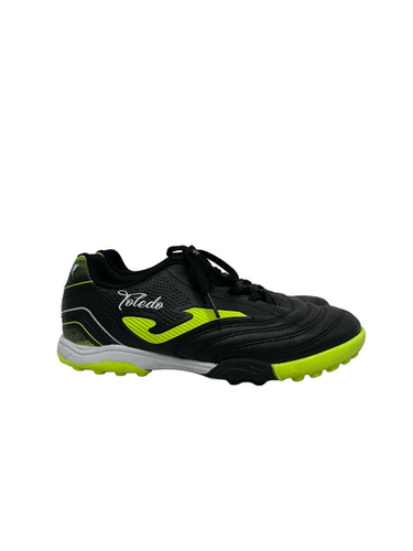 Used Joma TOLEDO Soccer Turf Shoes Black And Neon Green Junior 04 11692-S000148594