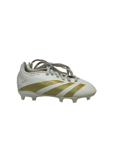 Used Adidas PREDATOR Soccer Cleats White Youth 11.0 11692-S000148636