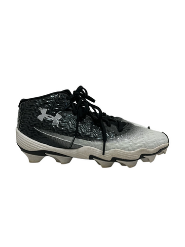 Used Under Armour SPOTLIGHT HAMMER Adult FB Cleats Black And White Senior 7 11692-S000148644