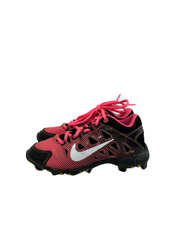 Used Nike HYPERDIAMOND BB/SB Cleats Pink Youth 13.0 11692-S000148740