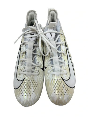 Used Nike ALPHA HUARACHE 6 ELITE LAX Cleats Mens White Senior 9 11692-S000146549