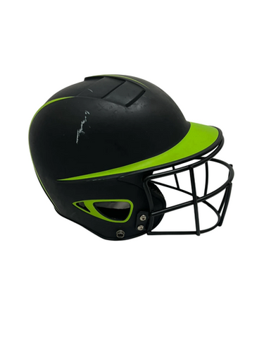 Used BoomBah BBHD2 Batting Helmet w/Mask Navy Blue And Lime One Size 11692-S000148288