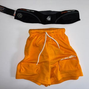 Youth Shock Doctor Orange jock shorts & neck protector (Used)
