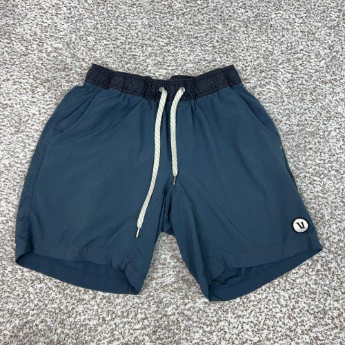 Vuori Shorts Mens Small Blue Lined Kore 7" Drawstring Workout Gym Logo Sports