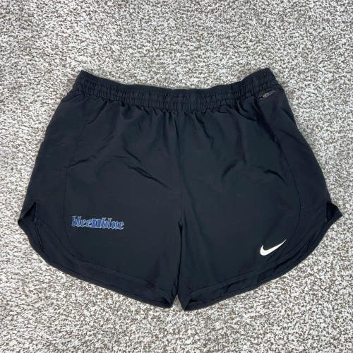 Duke Blue Devils Shorts Womens Large Black Running Nike Zip College NCAA Sports