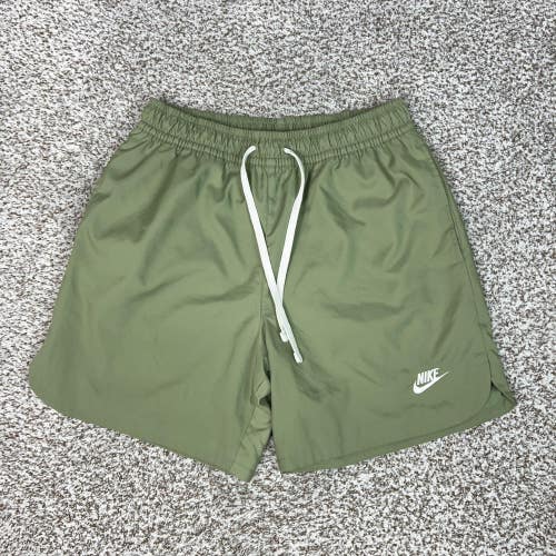 Nike Shorts Mens Small Green Sportswear Club Woven Flow Gym Workout Sports Logo