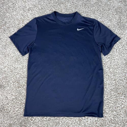 Nike Shirt Mens Medium Blue Dri-FIT Short Sleeve Athletic Performance Training