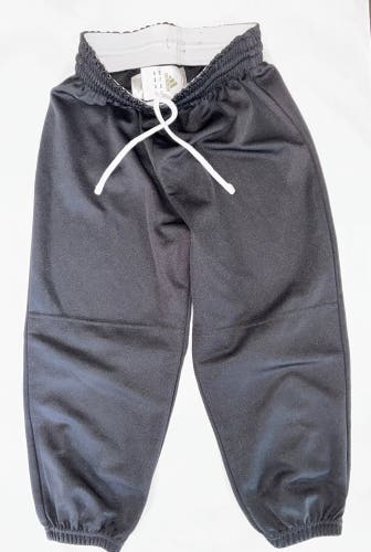 Black Unisex Medium Youth Adidas Game Pants (Used)