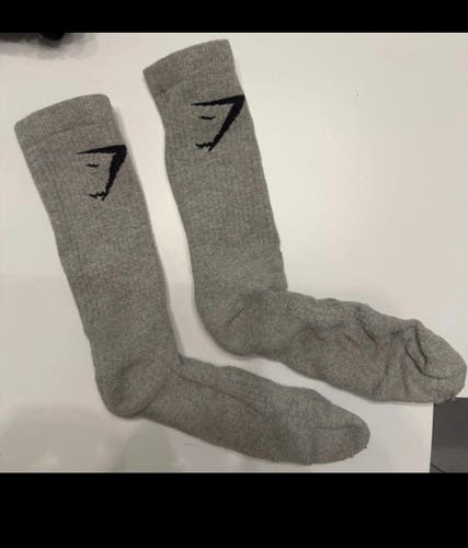 Gymshark Grey Adult Unisex Large/Extra Large Sock and delta sock bundle Used)