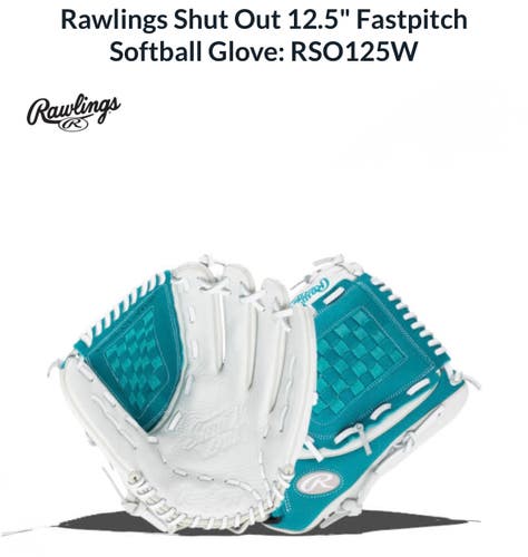 New Rawlings Shutout Series Fastpitch Right Hand Throw 12.5” Glove