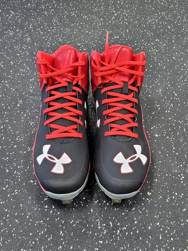 Used Under Armour TEAM SPINE BB/SB Cleats Grey Senior 10.5 11849-S000038266