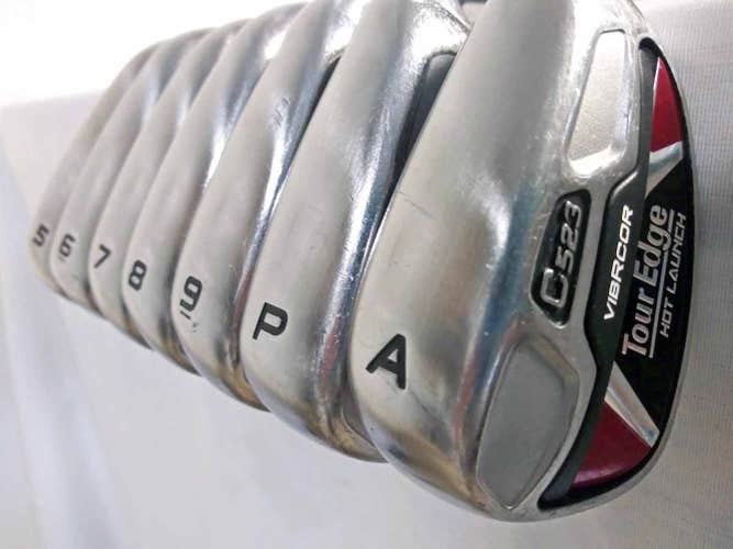 Tour Edge Hot Launch C523 Iron Set 5-PW+AW (Steel XP-85 Regular) Golf Clubs