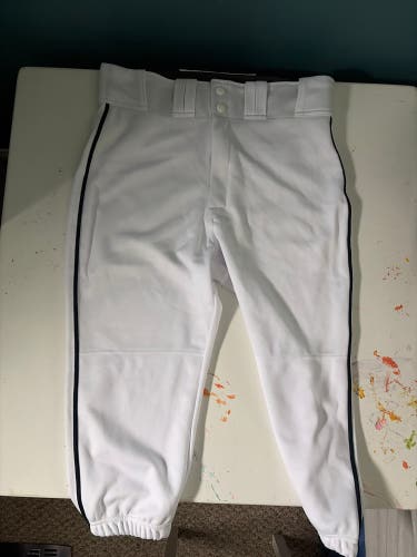 White Medium Adult Easton Baseball Game Pants Knickers (New)