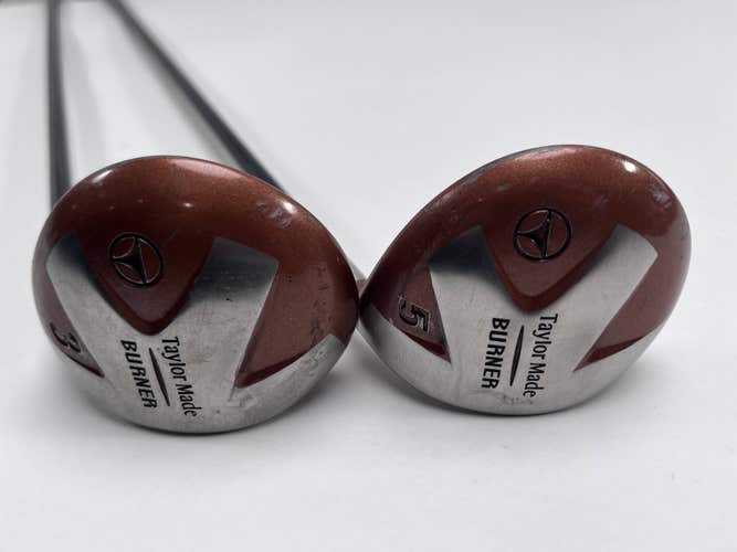 TaylorMade Burner 1998 3 & 5 Fairway Wood Set 15* 18* Bubble 2 S-90 Stiff RH