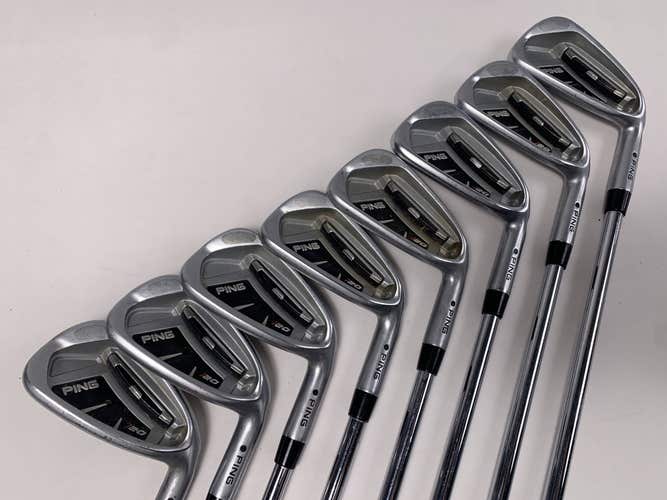 Ping i20 Iron Set 3-PW Black Dot CFS Stiff Steel Mens RH Midsize Grips