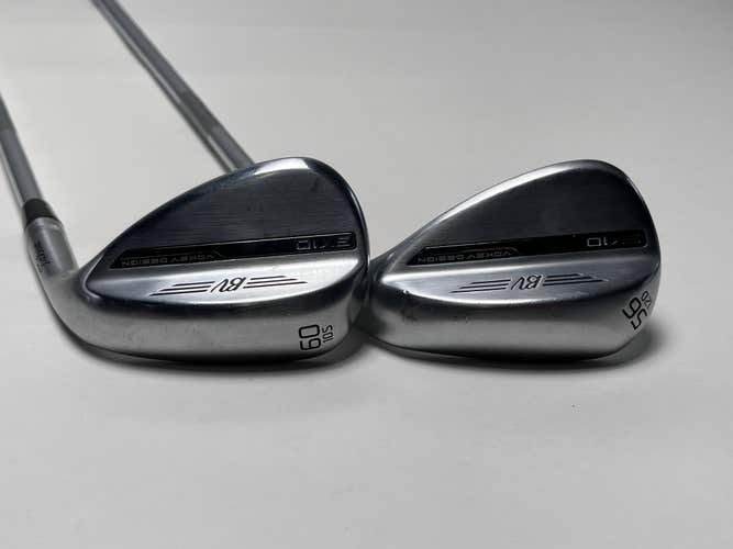 Titleist Vokey SM10 Tour Chrome Wedge Set 56* 12 60* 10 Vokey Wedge Steel RH