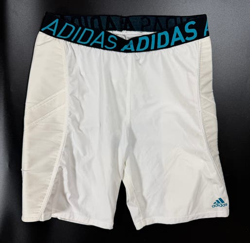 White XL Girls Adidas Sliding Shorts