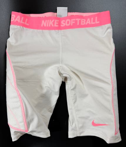 White/Pink XL Girls Nike Sliding Shorts