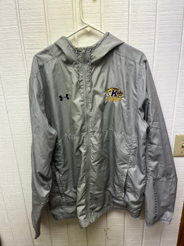 Under Armour Kent State Basketball Team Issued Full Zip  Men’s XL Gray Jacket