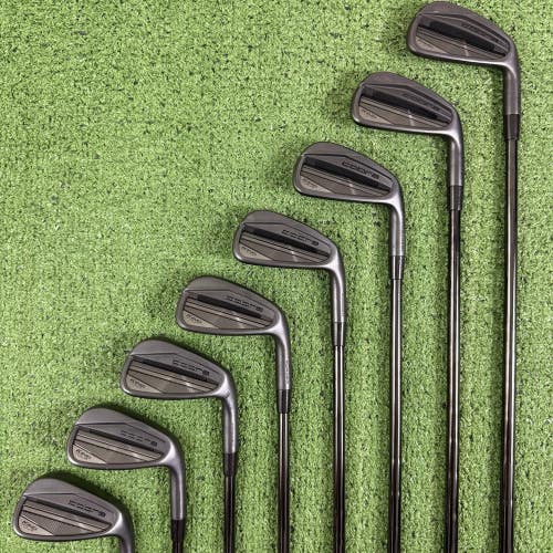 2025 Cobra King Tour Forged Black 4-PW GW Iron Set Steel KBS $ Taper 120 Stiff