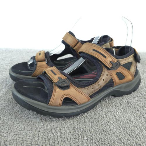 Ecco Yucatan Sandals Offroad Womens Size 41 EU Shoes Brown Leather Outdoor