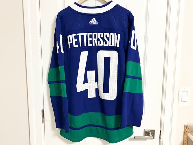 Authentic Adidas Vancouver Canucks Elias Pettersson Stick Jersey Size 46 Small