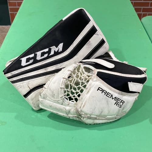 Used Junior CCM Premier R1.5 Regular Goalie Glove & Blocker
