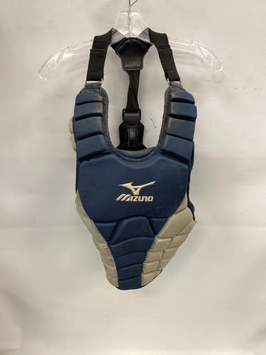 Used Mizuno DRYLITE Catchers Chest Protector Grey And Navy Blue Youth 11851-S000044968