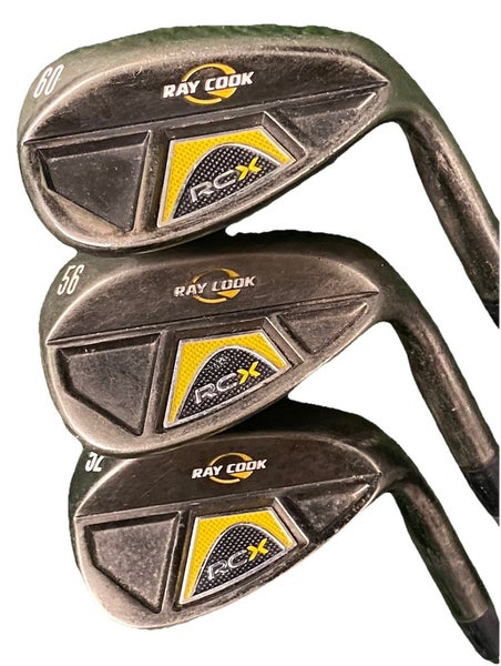 Ray Cook RCX Wedge Set 52 Gap, 56 Sand, 60 Lob Stiff Steel RH Nice Jumbo Grips