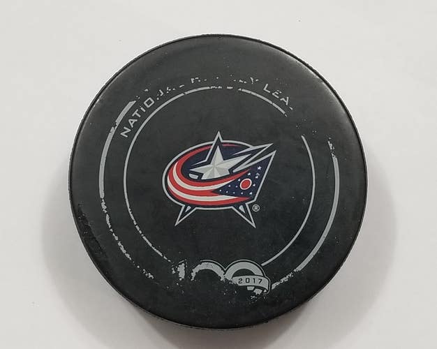 2017 Playoffs Columbus Blue Jackets vs Pittsburgh Penguins NHL Game Used Puck