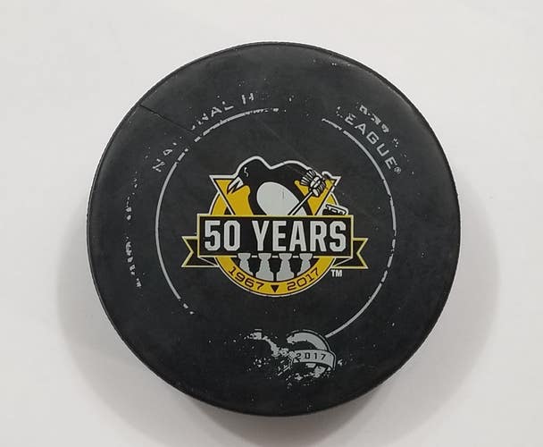 2017 PITTSBURGH PENGUINS Stanley Cup Playoffs Rounds 1 or 2 NHL Game Used Puck