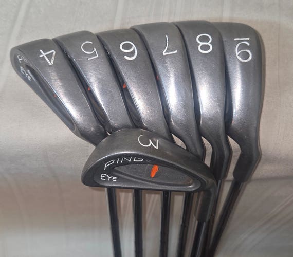 Ping Eye Orange Dot Cat Eye Iron Set 3-9 Steel Shaft ZZ Lite Right Handed