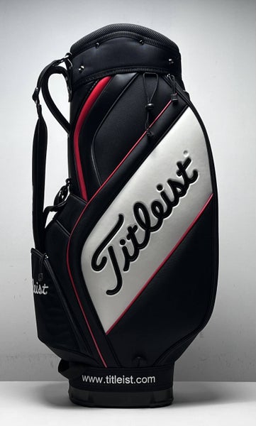Titleist Display Staff Bag Black 6-Way Divide Single Strap Golf Bag