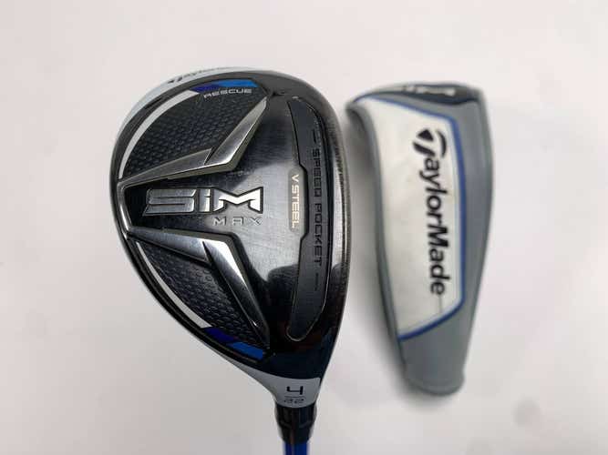 TaylorMade SIM MAX 4 Hybrid 22* OBAN Devotion 8 Blue 04 85g Stiff RH HC