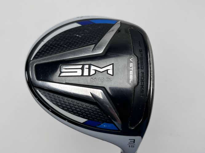 TaylorMade SIM MAX 3 Fairway Wood 15* OBAN Devotion 6 Blue 04 65g Stiff RH HC