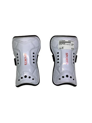Used Soccer Shin Guards Youth White MD 11347-S000266294