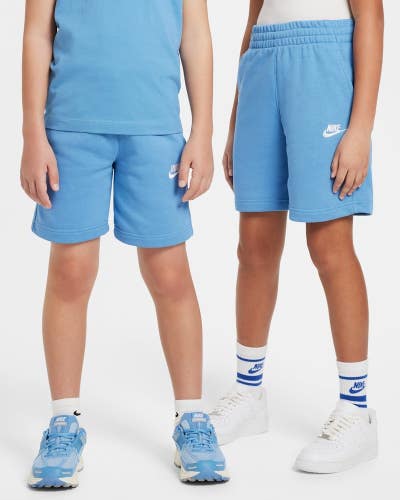 Nike Sportswear Club Fleece Shorts Kids Medium Blue French Terry Running DSGL677