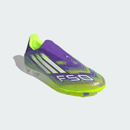 Adidas F50 League JH7734 Men's 11.5 Purple Laceless FG-MG Soccer Cleats MEW294