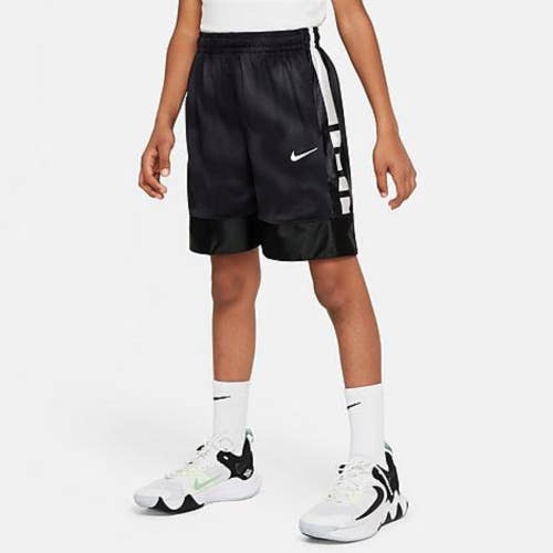 Nike Dri-FIT Elite 23 Shorts Kids M Black Drawstring Waist Activewear DSGL553