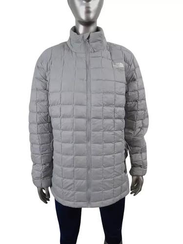 The North Face Thermoball Eco Puffer Jacket Womens Gray Quilted Full Zip APP1226