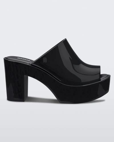 Melissa 32233-01003 Sandals Women's US 6 Black Slip On Platform Mules JOBB2203