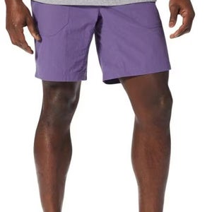 Mountain Hardwear Stryder Shorts Men's 38 Allium Flat Front Belted Waist UPS683