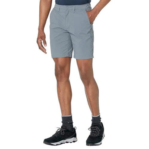 Mountain Hardwear Basin Trek Shorts Men 40 Gray Stretch Flat Front Hiking UPS702