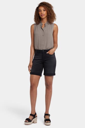 NYDJ Diana Shorts Womens 0 Cadiz Royal Denim Cotton Stretch Relaxed Fit RED81