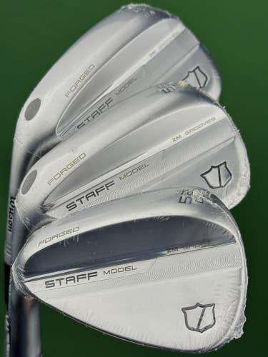 Wilson Staff Model ZM Forged Wedge Set LEFT Hand 52-08, 56-10, 60-10 Steel LH